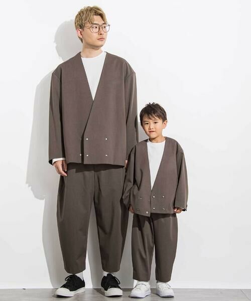LIBERCORE par BEBE / リベルコア パル ベベ スラックス・ドレスパンツ | サージリラックスバレルロングパンツ 親子お揃い(110~140cm) | 詳細9