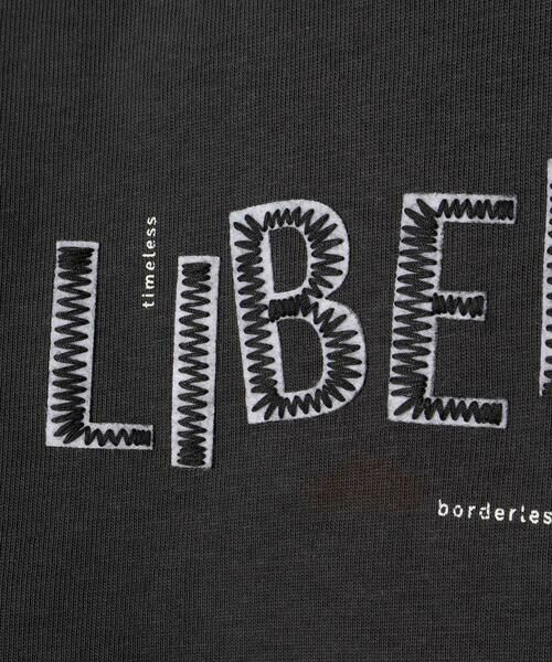 LIBERCORE par BEBE / リベルコア パル ベベ Tシャツ | ジグザグステッチレタリングロゴ天竺長袖Tシャツ 親子お揃い(110~140cm) | 詳細11