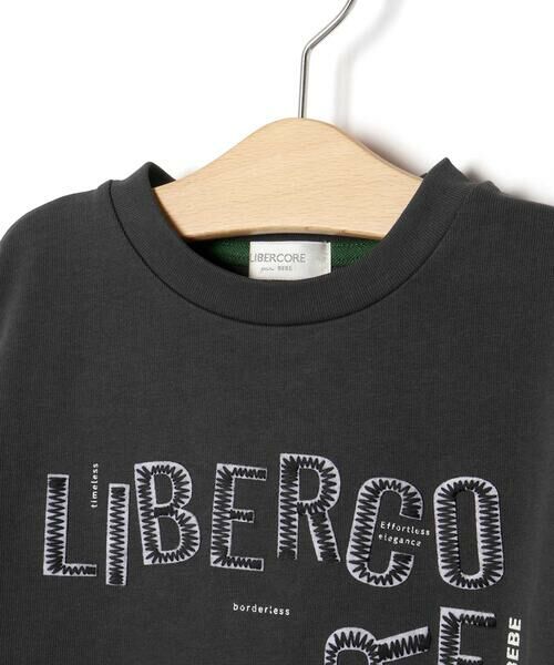 LIBERCORE par BEBE / リベルコア パル ベベ Tシャツ | ジグザグステッチレタリングロゴ天竺長袖Tシャツ 親子お揃い(110~140cm) | 詳細9