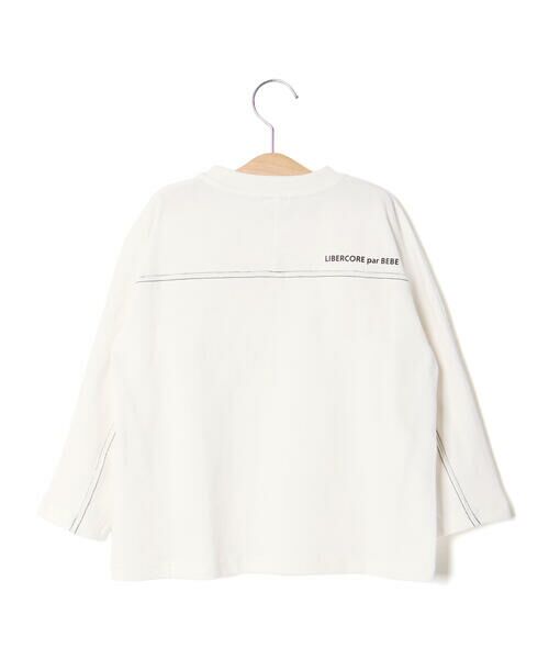 LIBERCORE par BEBE / リベルコア パル ベベ Tシャツ | ヘビーオンスカラーステッチ切り替え天竺長袖Tシャツ 親子お揃い(110~140cm) | 詳細5