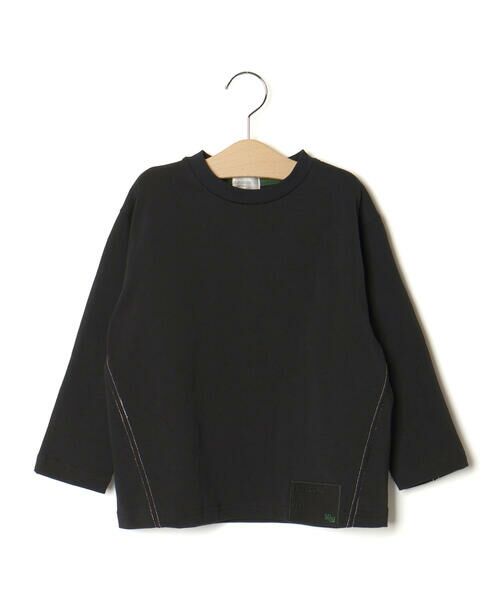 LIBERCORE par BEBE / リベルコア パル ベベ Tシャツ | ヘビーオンスカラーステッチ切り替え天竺長袖Tシャツ 親子お揃い(110~140cm) | 詳細13