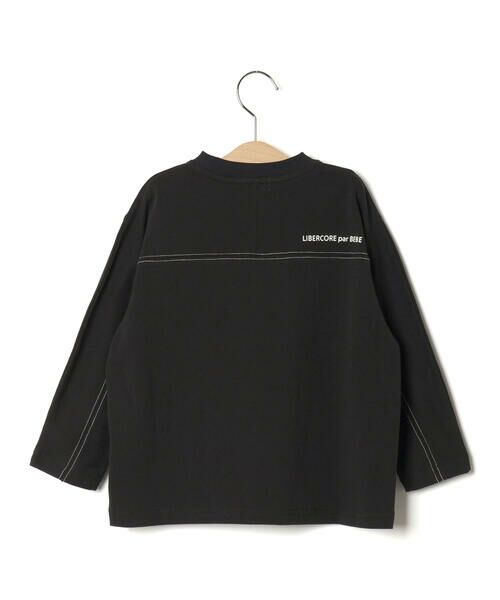 LIBERCORE par BEBE / リベルコア パル ベベ Tシャツ | ヘビーオンスカラーステッチ切り替え天竺長袖Tシャツ 親子お揃い(110~140cm) | 詳細14