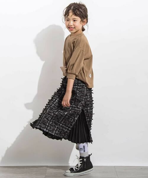 LIBERCORE par BEBE / リベルコア パル ベベ Tシャツ | BIGリボンモチーフバルーンスリーブ天竺6分袖Tシャツ 親子お揃い(110~140cm) | 詳細2