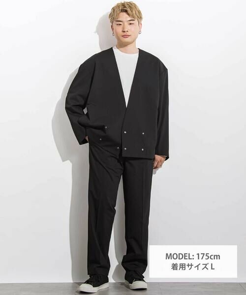 LIBERCORE par BEBE / リベルコア パル ベベ スラックス・ドレスパンツ | サージセンタープレスストレートロングパンツ 親子お揃い 大人(140~175cm) | 詳細1