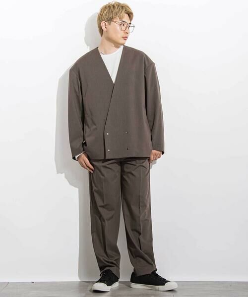LIBERCORE par BEBE / リベルコア パル ベベ スラックス・ドレスパンツ | サージセンタープレスストレートロングパンツ 親子お揃い 大人(140~175cm) | 詳細4