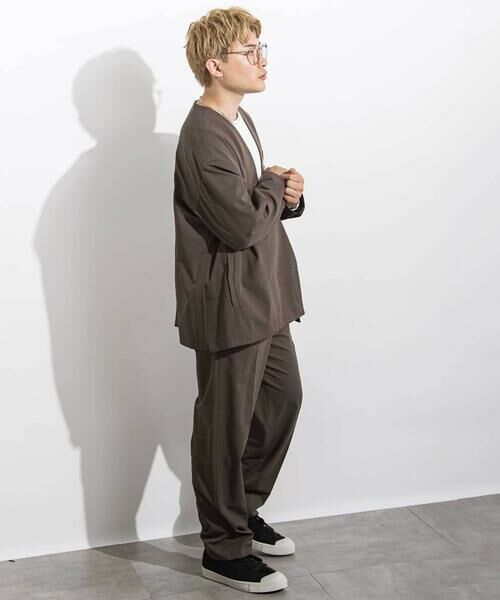 LIBERCORE par BEBE / リベルコア パル ベベ スラックス・ドレスパンツ | サージセンタープレスストレートロングパンツ 親子お揃い 大人(140~175cm) | 詳細5