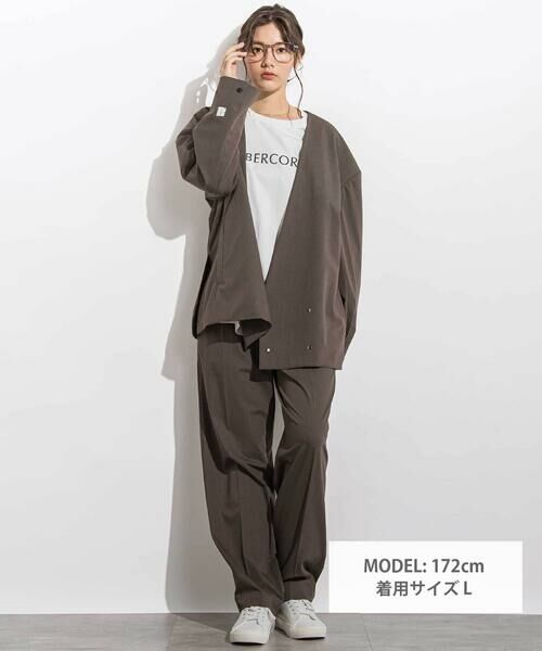 LIBERCORE par BEBE / リベルコア パル ベベ スラックス・ドレスパンツ | サージセンタープレスストレートロングパンツ 親子お揃い 大人(140~175cm) | 詳細6