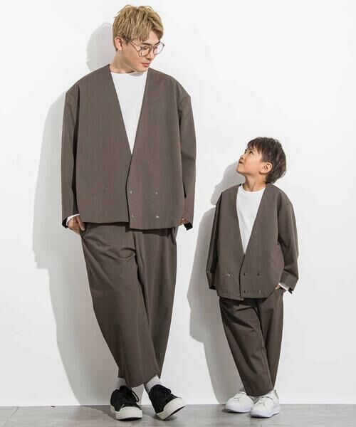 LIBERCORE par BEBE / リベルコア パル ベベ スラックス・ドレスパンツ | サージリラックスバレルロングパンツ 親子お揃い 大人(140~175cm) | 詳細19