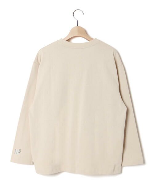 LIBERCORE par BEBE / リベルコア パル ベベ Tシャツ | ジグザグステッチレタリングロゴ天竺長袖Tシャツ 親子お揃い 大人(140~175cm) | 詳細3