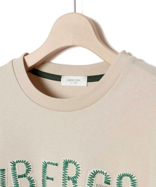 LIBERCORE par BEBE / リベルコア パル ベベ Tシャツ | ジグザグステッチレタリングロゴ天竺長袖Tシャツ 親子お揃い 大人(140~175cm) | 詳細4