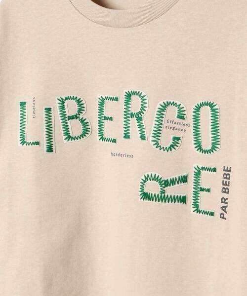 LIBERCORE par BEBE / リベルコア パル ベベ Tシャツ | ジグザグステッチレタリングロゴ天竺長袖Tシャツ 親子お揃い 大人(140~175cm) | 詳細5