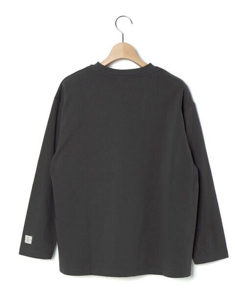 LIBERCORE par BEBE / リベルコア パル ベベ Tシャツ | ジグザグステッチレタリングロゴ天竺長袖Tシャツ 親子お揃い 大人(140~175cm) | 詳細12