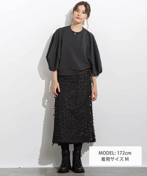 LIBERCORE par BEBE / リベルコア パル ベベ スウェット | ダンボールニットバタフライスリーブプルオーバー 親子お揃い 大人(140~160cm) | 詳細1