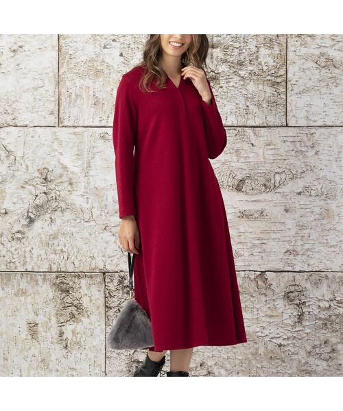 尾州素材ジャージ素材 ワンピース ミニ丈 ひざ丈ワンピース Liliane Burty Lサイズ リリアンビューティ ファッション通販 タカシマヤファッションスクエア