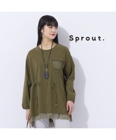 【Sprout.】エステル2WAY　プルオーバーブラウス［セットアップ可］