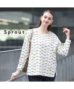 【Sprout.】綿100％カットジャカード　プルオーバーTシャツ