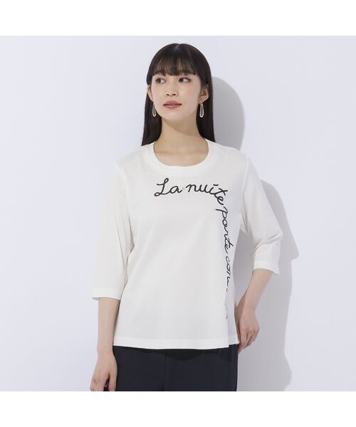 Liliane Burty（Lサイズ） / リリアンビューティ カットソー | 【Sprout.】シルケットスムース　ロゴプリントTシャツ［同素材アイテム有］ | 詳細1