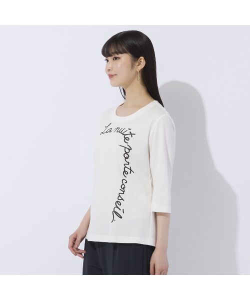 Liliane Burty（Lサイズ） / リリアンビューティ カットソー | 【Sprout.】シルケットスムース　ロゴプリントTシャツ［同素材アイテム有］ | 詳細2