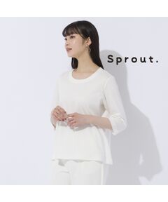 【Sprout.】バイオシルケットスムース　ロゴ刺繍Ｔシャツ