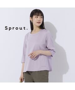 【Sprout.】バイオシルケットスムース　ロゴ刺繍Ｔシャツ