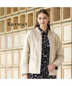 【Sprout.】中綿キルトタフタ　ライダース風ジャケット