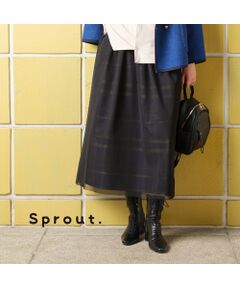 【Sprout.】チュール×メモリーチェック　リバーシブルスカート