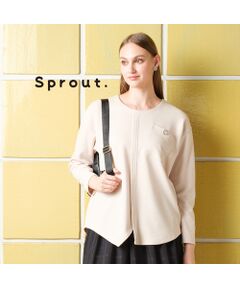 【Sprout.】裏起毛ジャージー　アシメトリーTシャツ