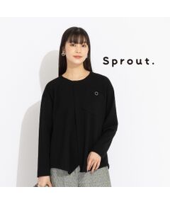 【Sprout.】裏起毛ジャージー　アシメトリーTシャツ