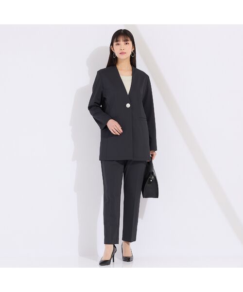 Liliane Burty(Lサイズ) / リリアンビューティ ノーカラージャケット | 【セットアップ対応】クールラックトリコット ノーカラージャケット | 詳細5