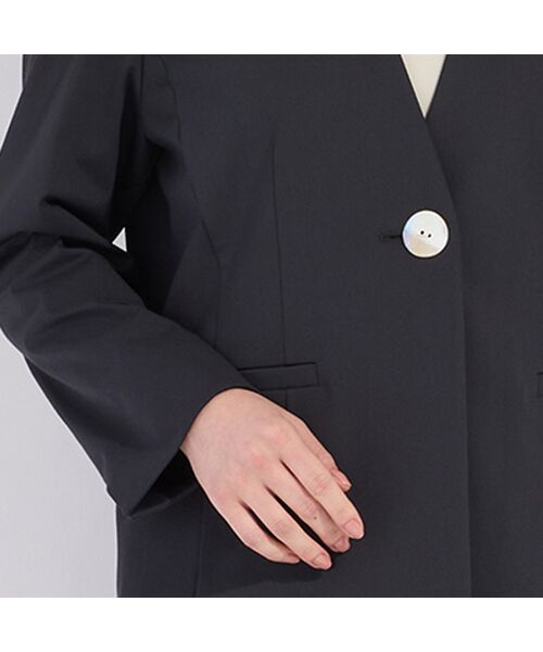 Liliane Burty(Lサイズ) / リリアンビューティ ノーカラージャケット | 【セットアップ対応】クールラックトリコット ノーカラージャケット | 詳細6