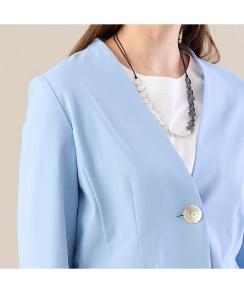 Liliane Burty(Lサイズ) / リリアンビューティ ノーカラージャケット | 【セットアップ対応】クールラックトリコット ノーカラージャケット | 詳細11