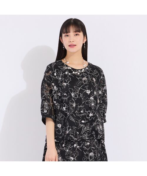 Liliane Burty（Lサイズ） / リリアンビューティ シャツ・ブラウス | 【セットアップ対応】オパールプリント　プルオーバーブラウス | 詳細1