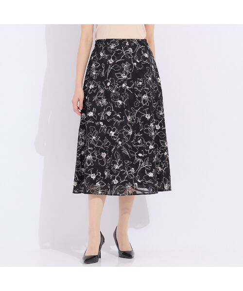 Liliane Burty（Lサイズ） / リリアンビューティ ミニ・ひざ丈スカート | 【セットアップ対応】オパールプリント　フレアスカート | 詳細2