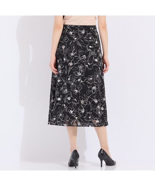 Liliane Burty（Lサイズ） / リリアンビューティ ミニ・ひざ丈スカート | 【セットアップ対応】オパールプリント　フレアスカート | 詳細4