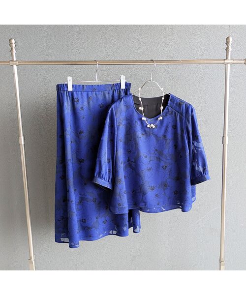 Liliane Burty（Lサイズ） / リリアンビューティ ミニ・ひざ丈スカート | 【セットアップ対応】オパールプリント　フレアスカート | 詳細12