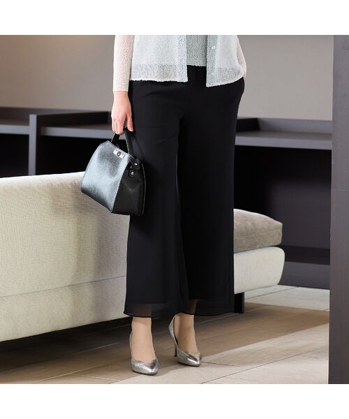 Liliane Burty（Lサイズ） / リリアンビューティ その他パンツ | 【セットアップ対応】梨地ジョーゼットオールゴムパンツ | 詳細1