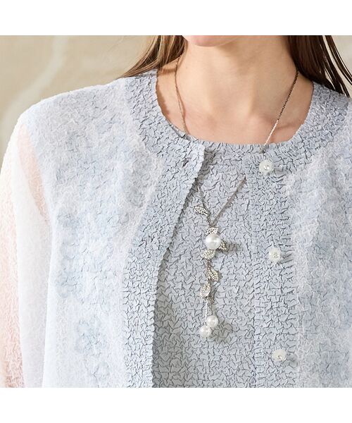 Liliane Burty（Lサイズ） / リリアンビューティ ノーカラージャケット | 【アンサンブル対応】ウォッシャブルプリーツ　ノーカラージャケット | 詳細5