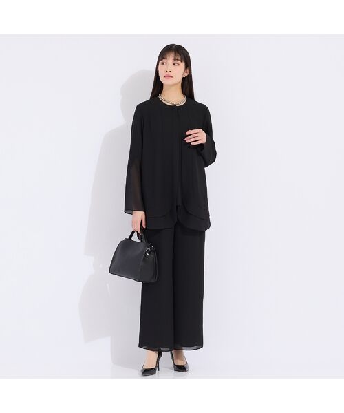 Liliane Burty（Lサイズ） / リリアンビューティ ノーカラージャケット | 【セットアップ対応】梨地ジョーゼットノーカラージャケット | 詳細6