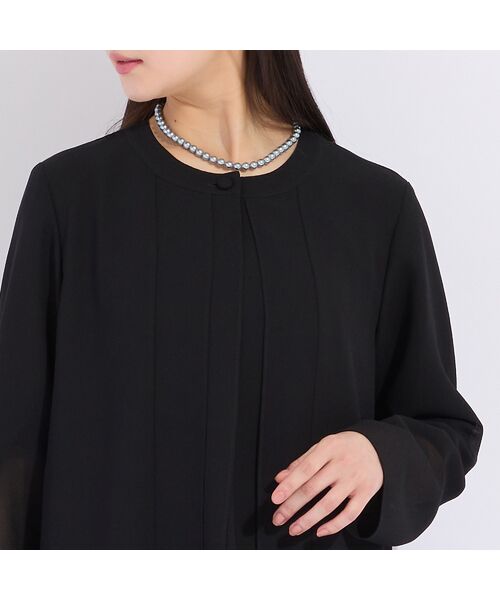 Liliane Burty（Lサイズ） / リリアンビューティ ノーカラージャケット | 【セットアップ対応】梨地ジョーゼットノーカラージャケット | 詳細9