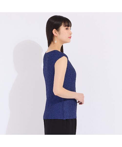 Liliane Burty（Lサイズ） / リリアンビューティ シャツ・ブラウス | 【アンサンブル対応】ウォッシャブルプリーツ　フレンチスリーブブラウス | 詳細10