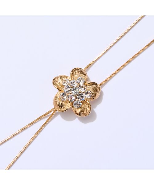 Liliane Burty（Lサイズ） / リリアンビューティ ネックレス・ペンダント・チョーカー | ゴールドフラワー　フリースライドロングネックレス | 詳細4