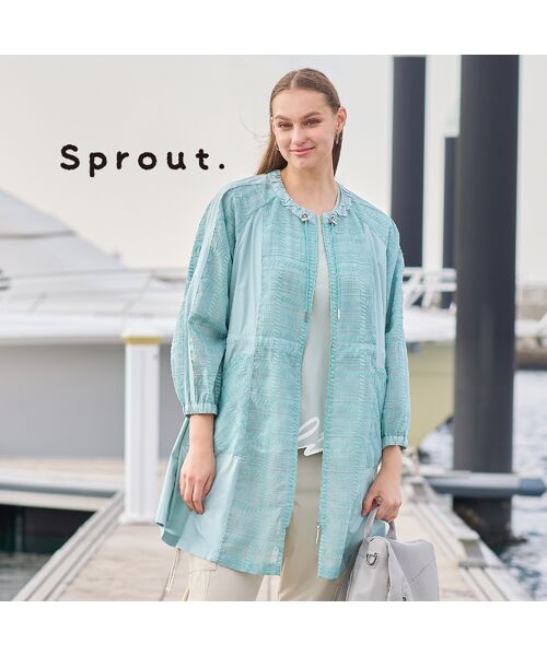 Liliane Burty（Lサイズ） / リリアンビューティ その他アウター | 【Sprout.】ソフトオーガンジー刺繍　ライトコート | 詳細6