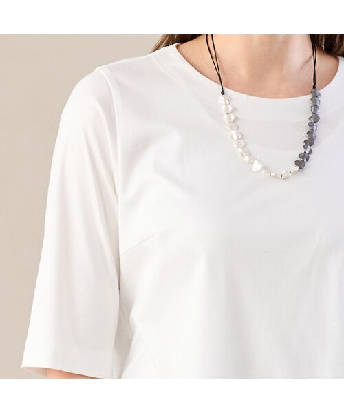 Liliane Burty（Lサイズ） / リリアンビューティ カットソー | 【Sprout.】綿混シルケットスムース　無地Tシャツ | 詳細4