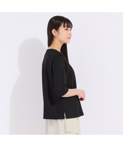 Liliane Burty（Lサイズ） / リリアンビューティ カットソー | 【Sprout.】綿混シルケットスムース　無地Tシャツ | 詳細7