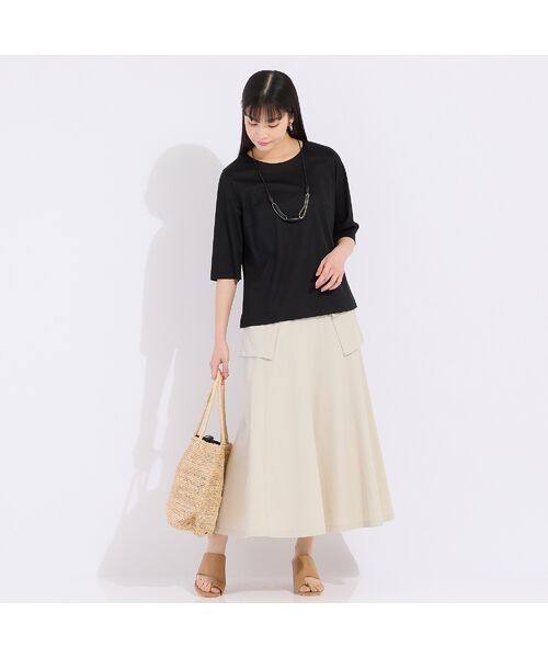 Liliane Burty（Lサイズ） / リリアンビューティ カットソー | 【Sprout.】綿混シルケットスムース　無地Tシャツ | 詳細9