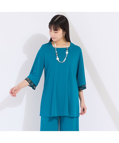 アンサンブル対応】ジョイクールヘビースムース 袖レース