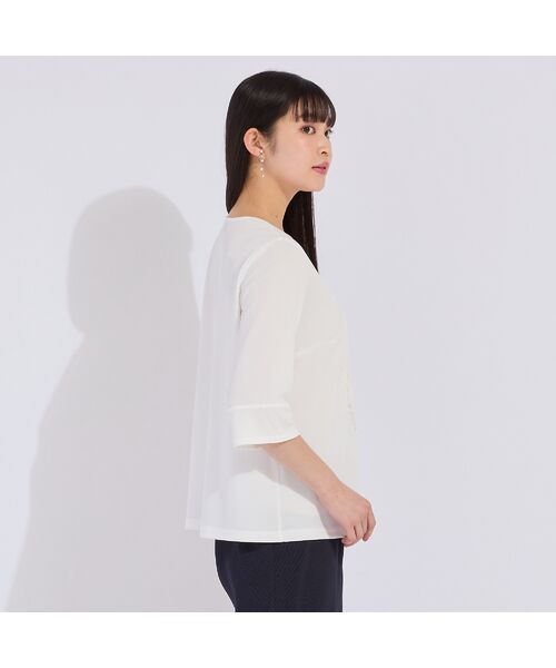 Liliane Burty（Lサイズ） / リリアンビューティ カットソー | 【Selection】スパンコールビーズ　刺繍Tシャツ | 詳細11