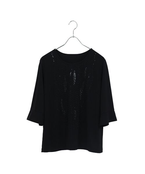 Liliane Burty（Lサイズ） / リリアンビューティ カットソー | 【Selection】スパンコールビーズ　刺繍Tシャツ | 詳細17
