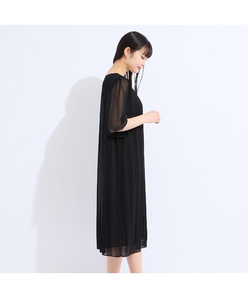 Liliane Burty(Lサイズ) / リリアンビューティ ミニ丈・ひざ丈ワンピース | ソフトジョーゼット刺繍プリーツ加工ワンピース | 詳細4