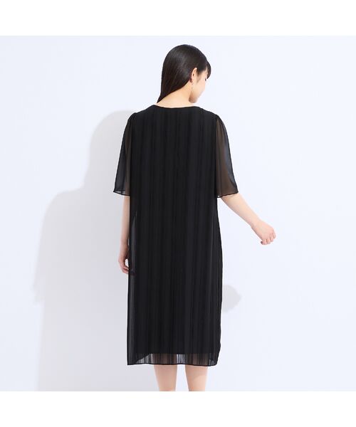 Liliane Burty(Lサイズ) / リリアンビューティ ミニ丈・ひざ丈ワンピース | ソフトジョーゼット刺繍プリーツ加工ワンピース | 詳細5